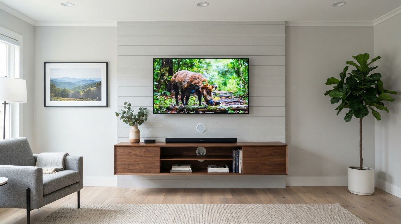In-Wall & Surface Wire Concealment in Northern Virginia home