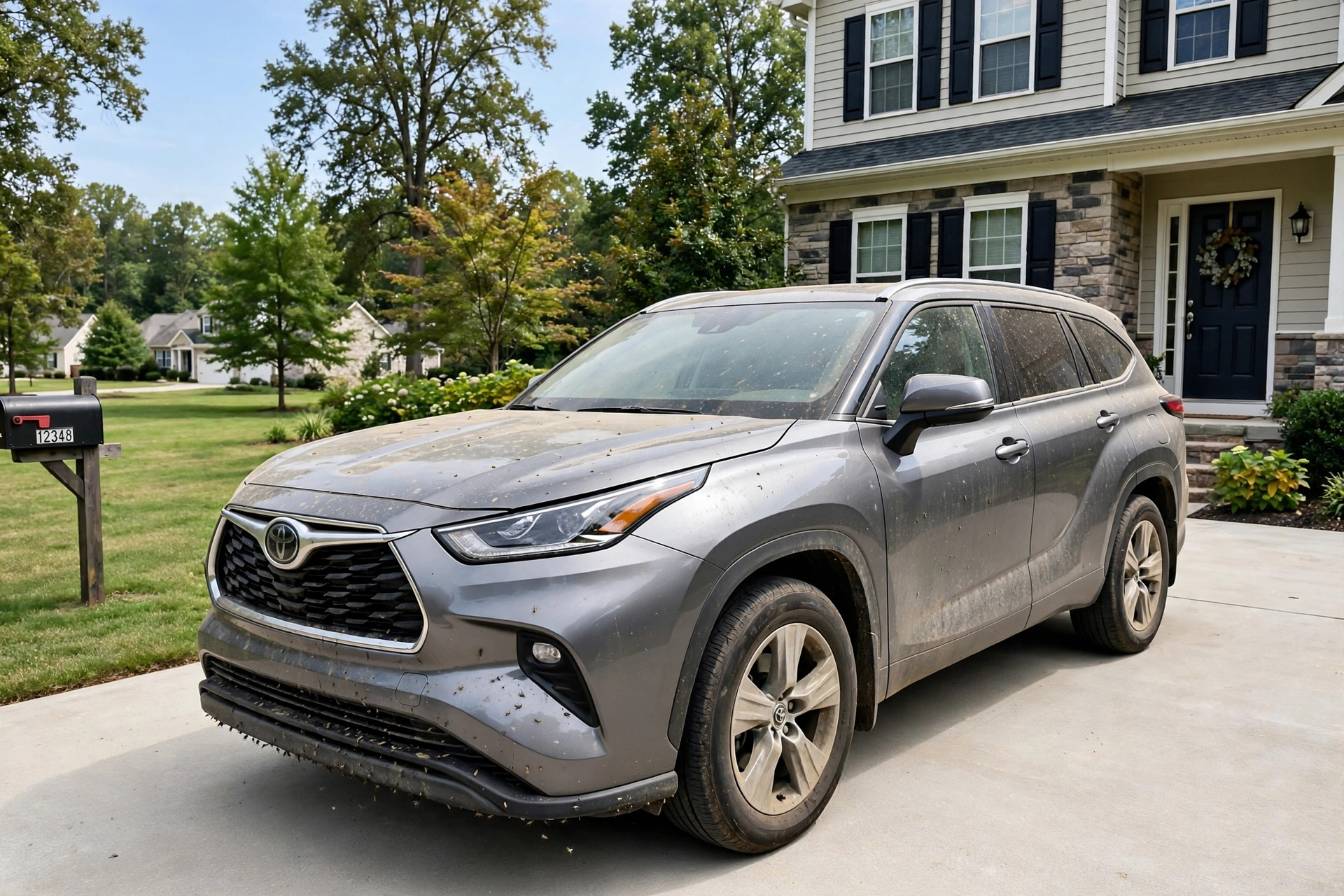 Before: Dusty paint & pollen film