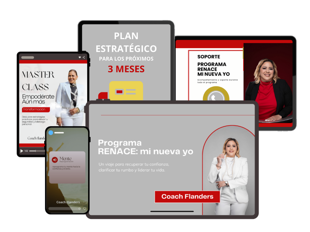Materiales y mockups del Programa Renace: Mi Nueva Yo