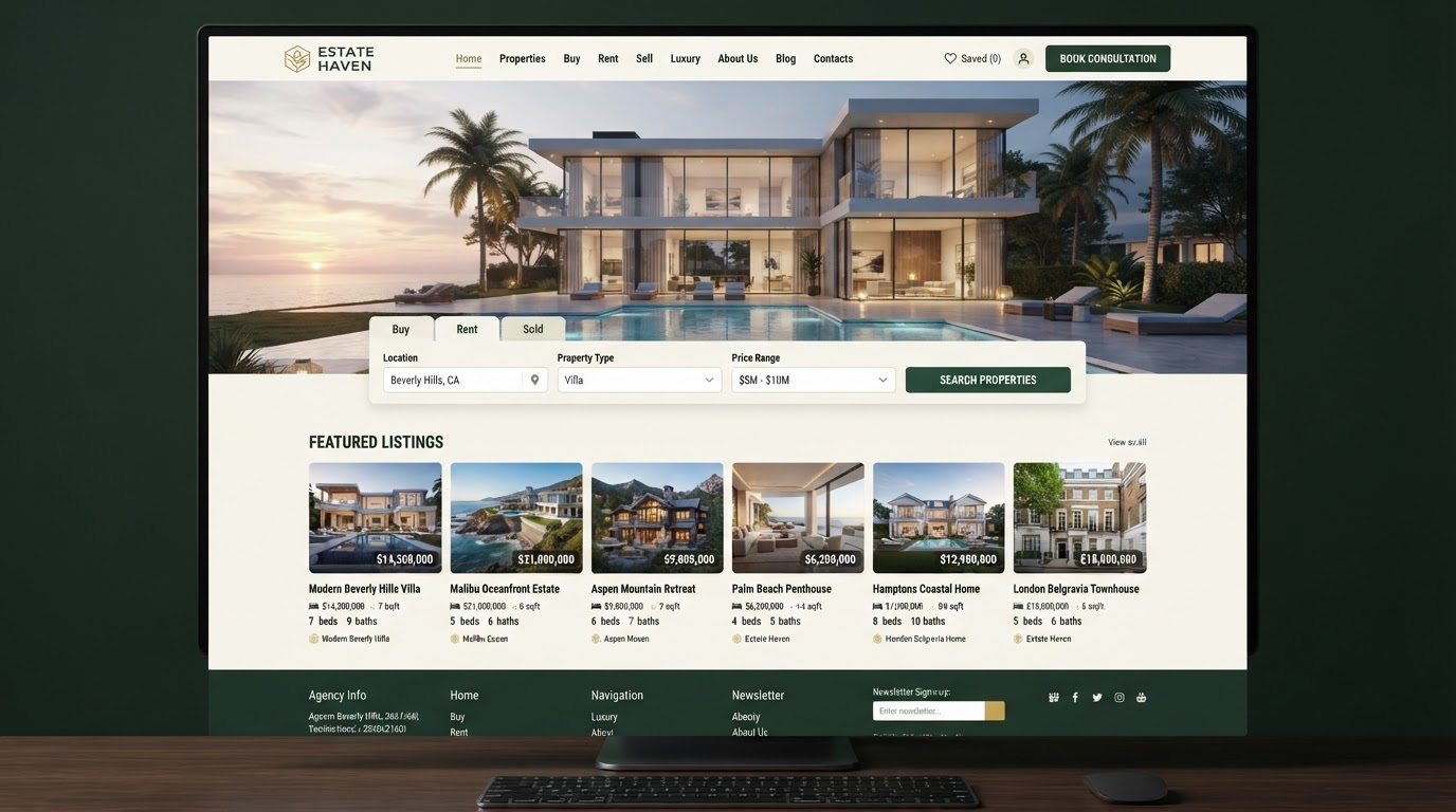 Veridian Estates — Real Estate website by Webit