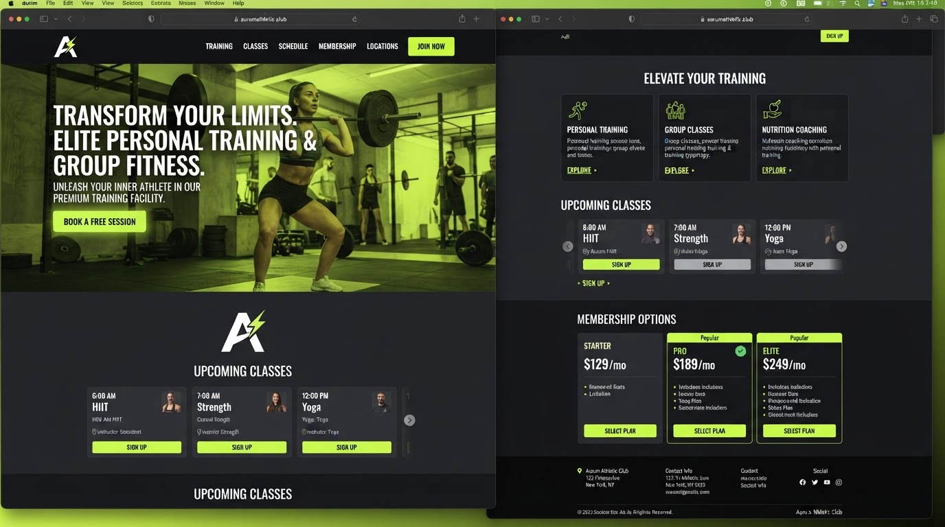 Iron Forge Fitness — Gym & Training website by Webit
