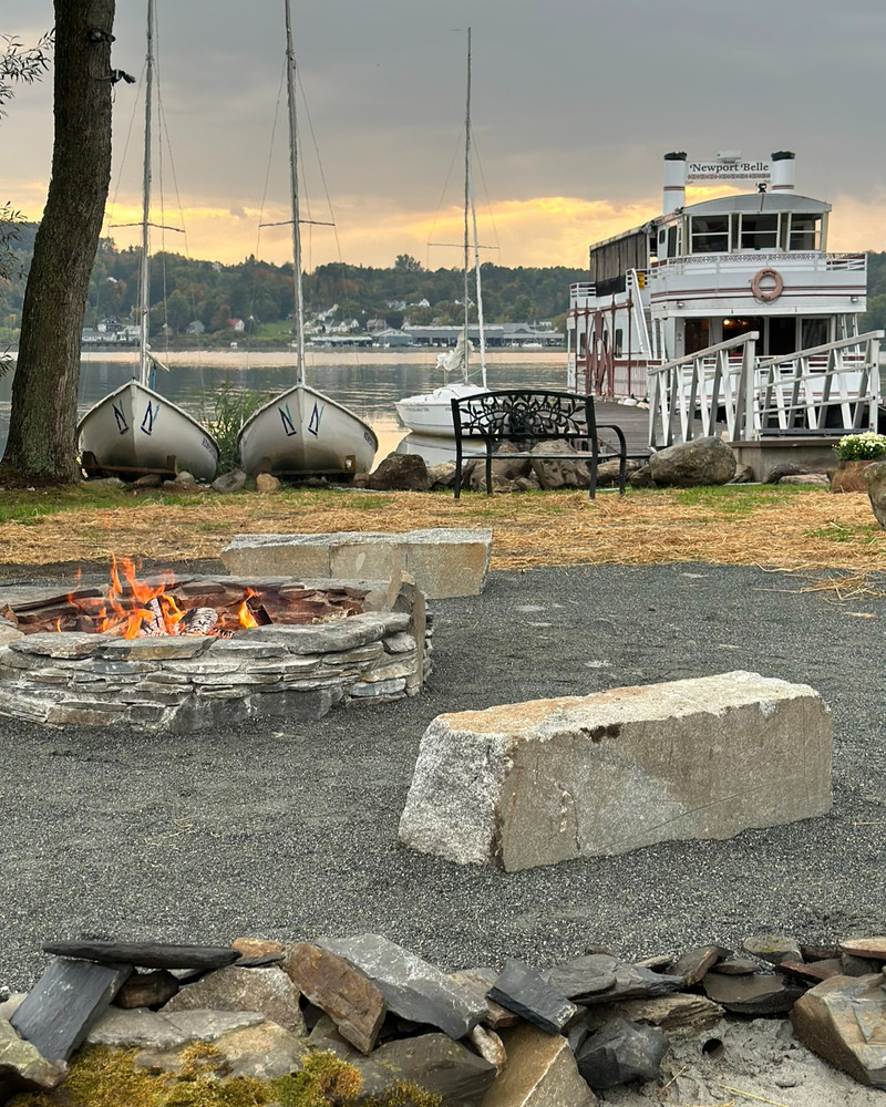The Newport Belle moored at the landing