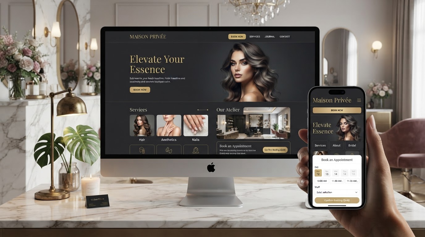 Lustre Salon & Spa website design