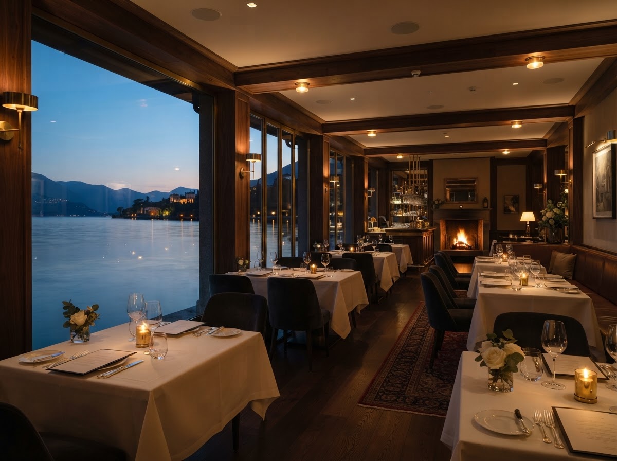 The dining room at Le Belvedere