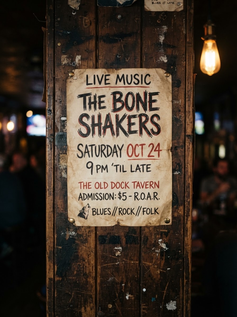 Past live music poster