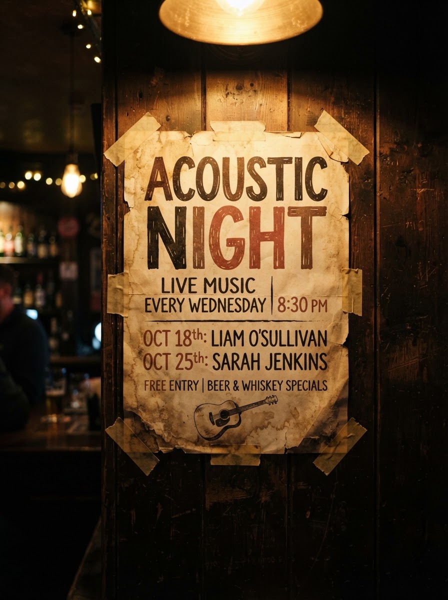 Past live music poster