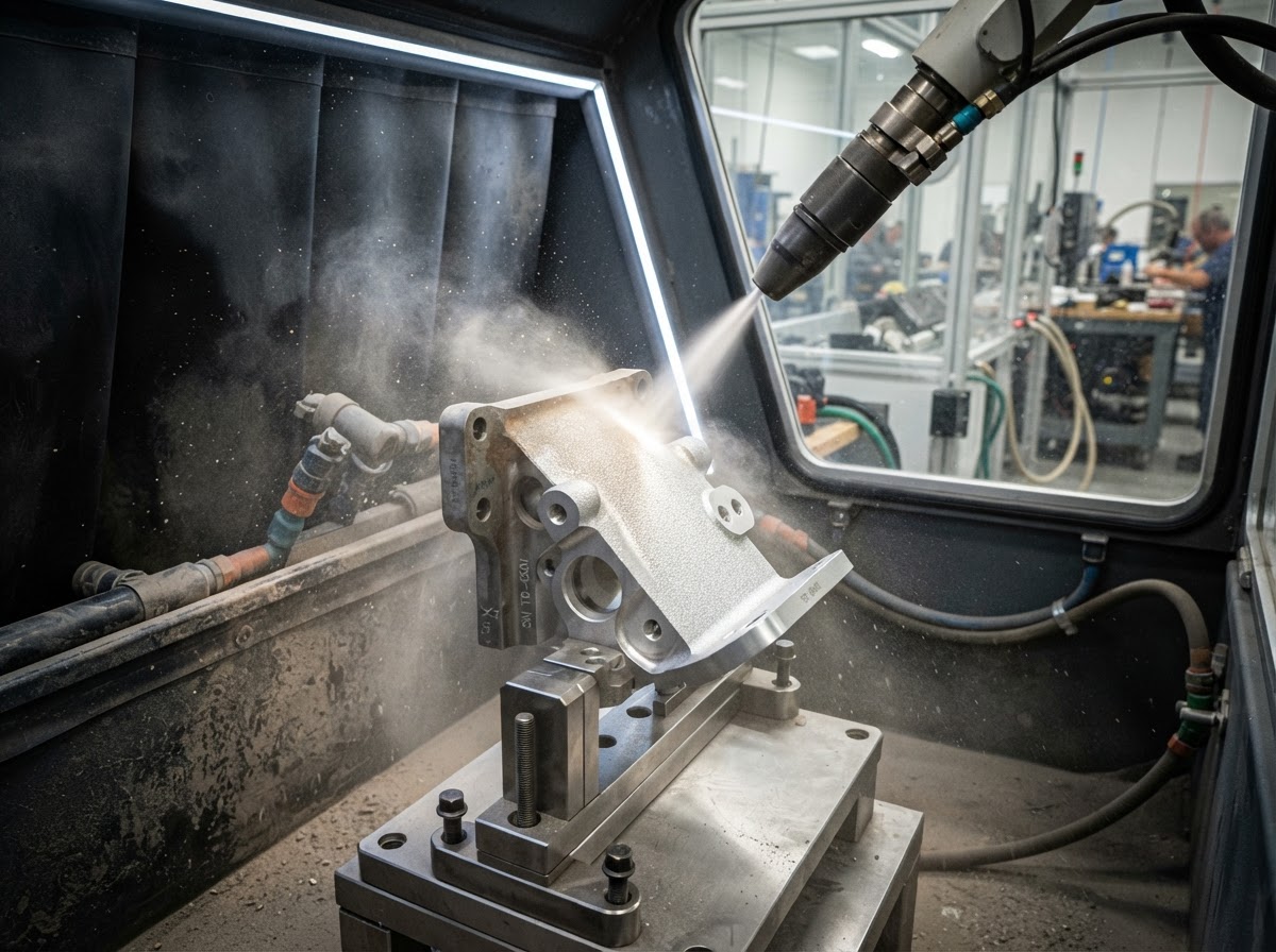 Precision metal pretreatment and abrasive sandblasting