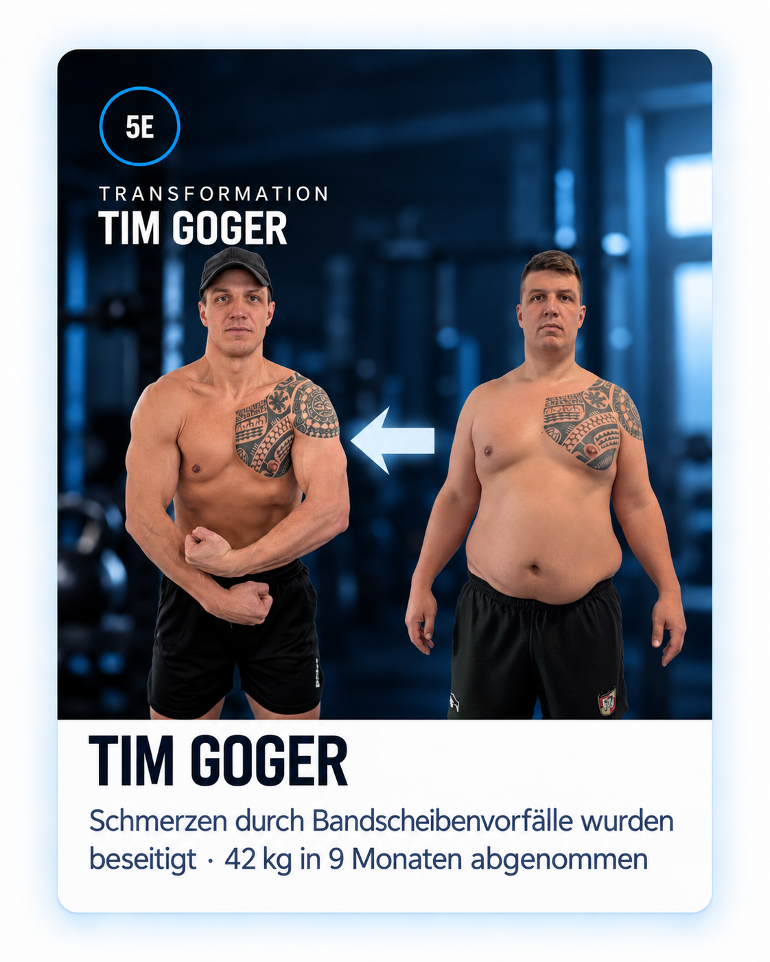 Tim Goger – 42 kg Gewichtsreduktion in 9 Monaten