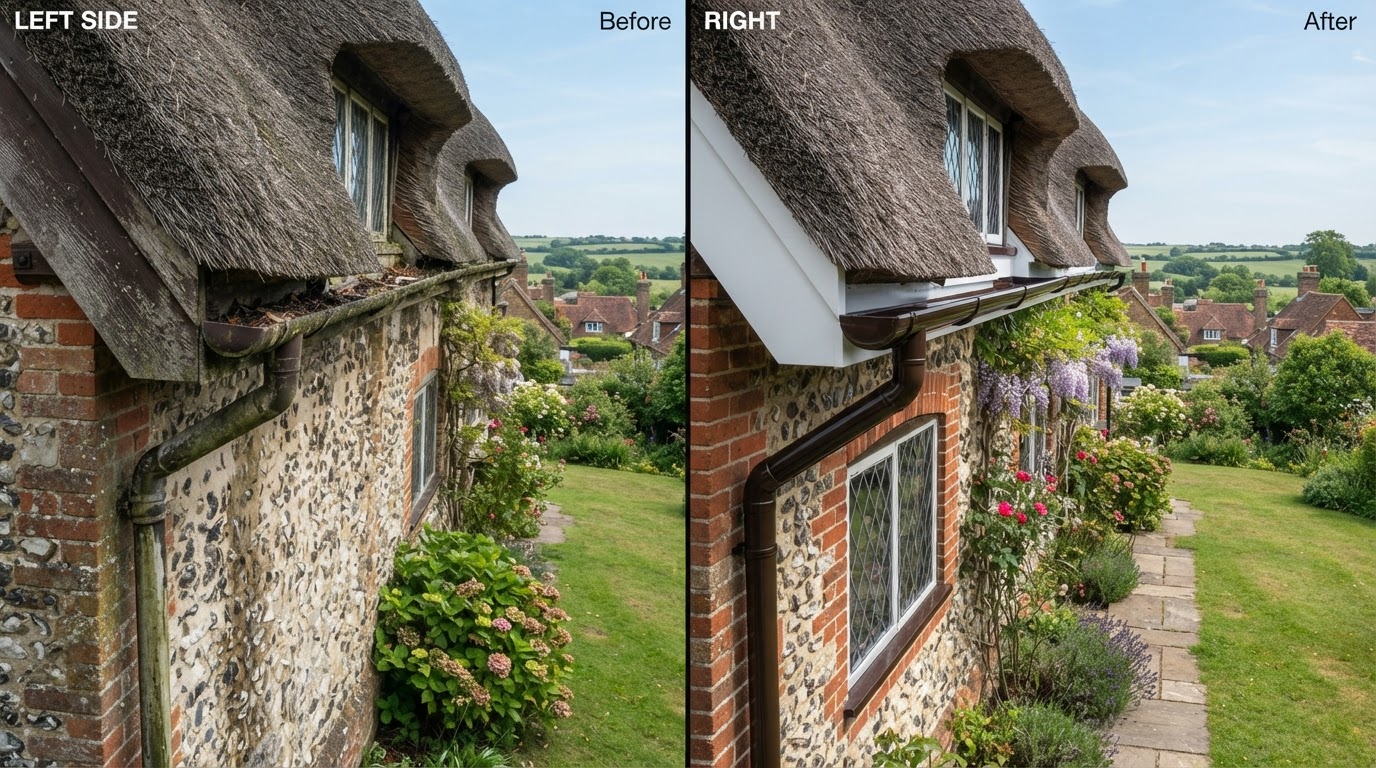 Spotless guttering and fascias after Pine Property Maintenance service