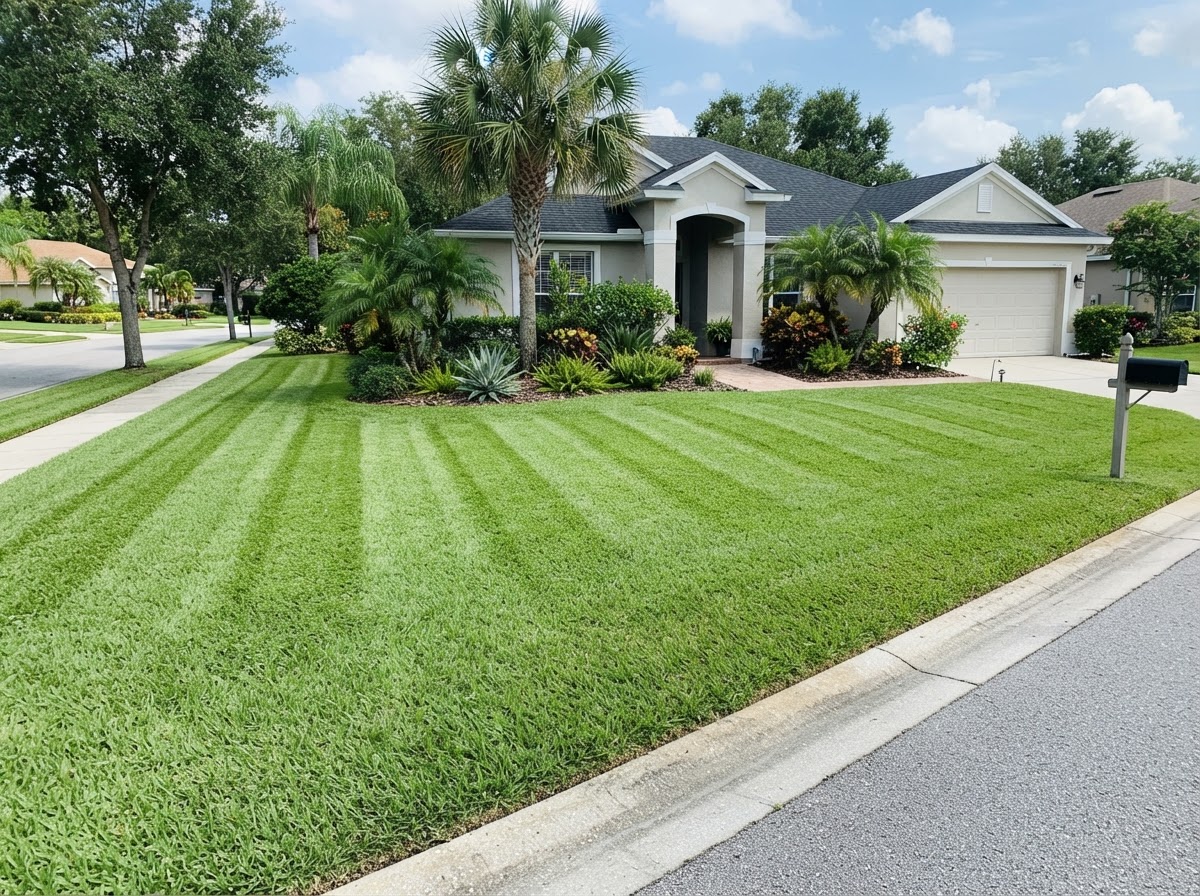 Lawn mowing project in Eustis, FL