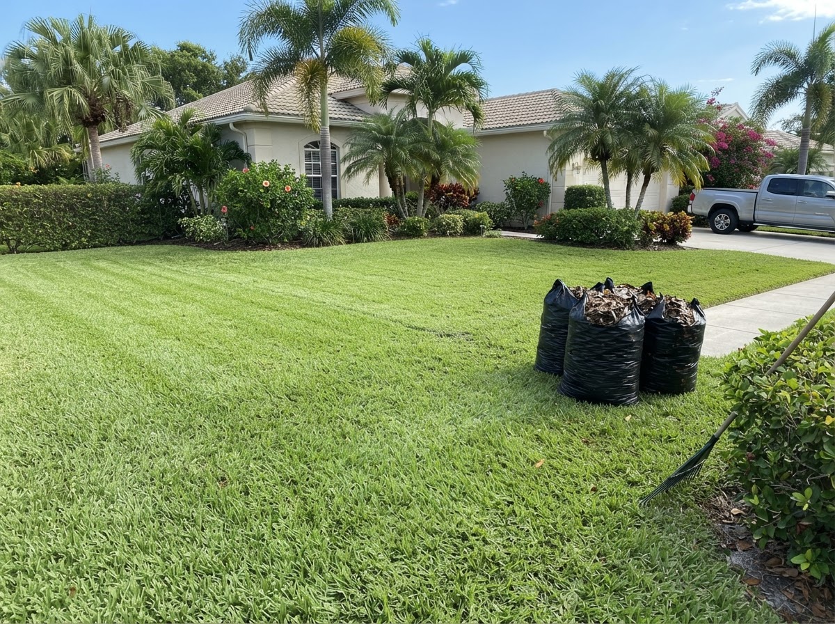 Lawn Raking and Debris Removal