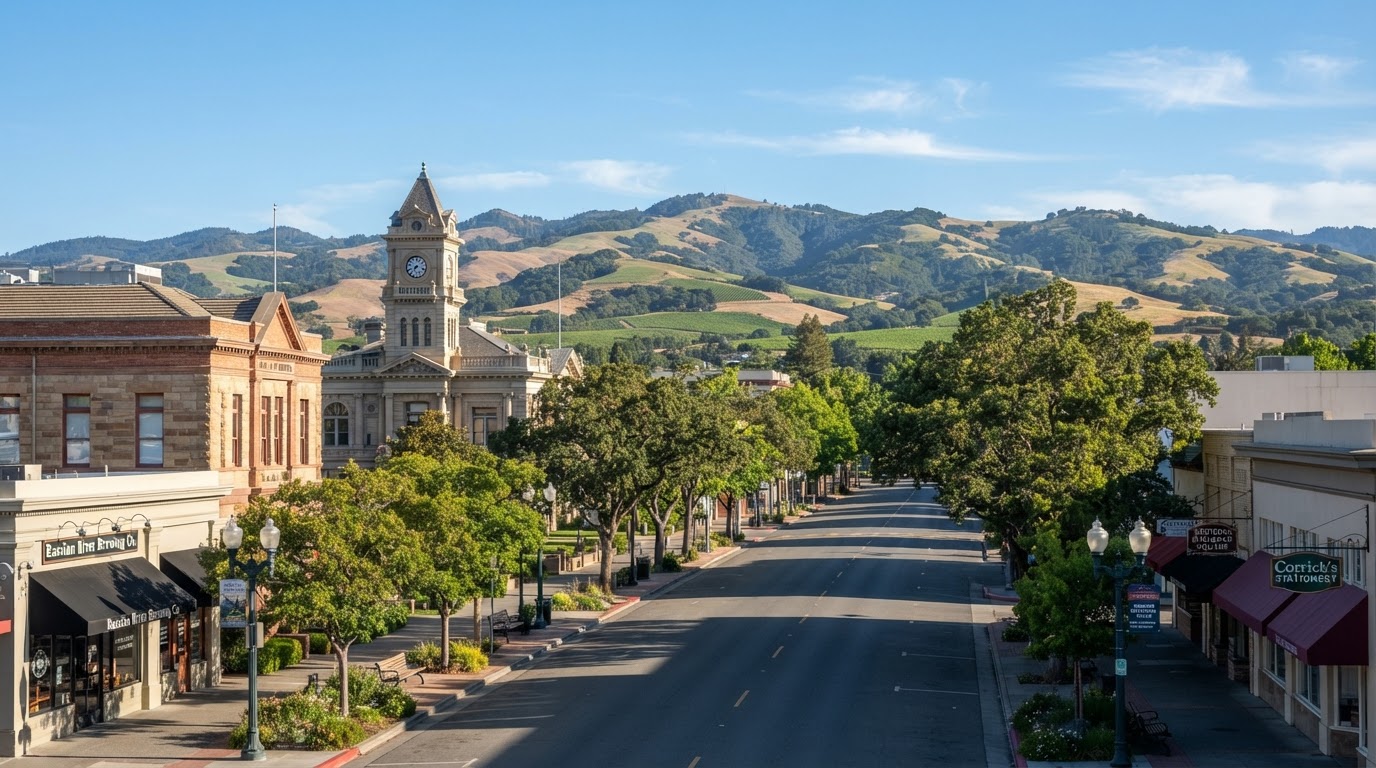 Downtown Santa Rosa, California, Sonoma County's county seat