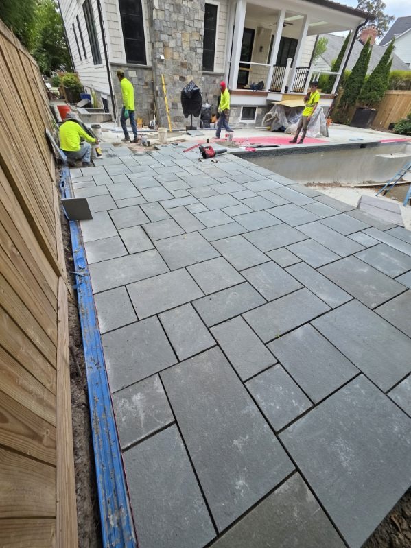 Custom Paver Walkway & Poolside Deck Paving
