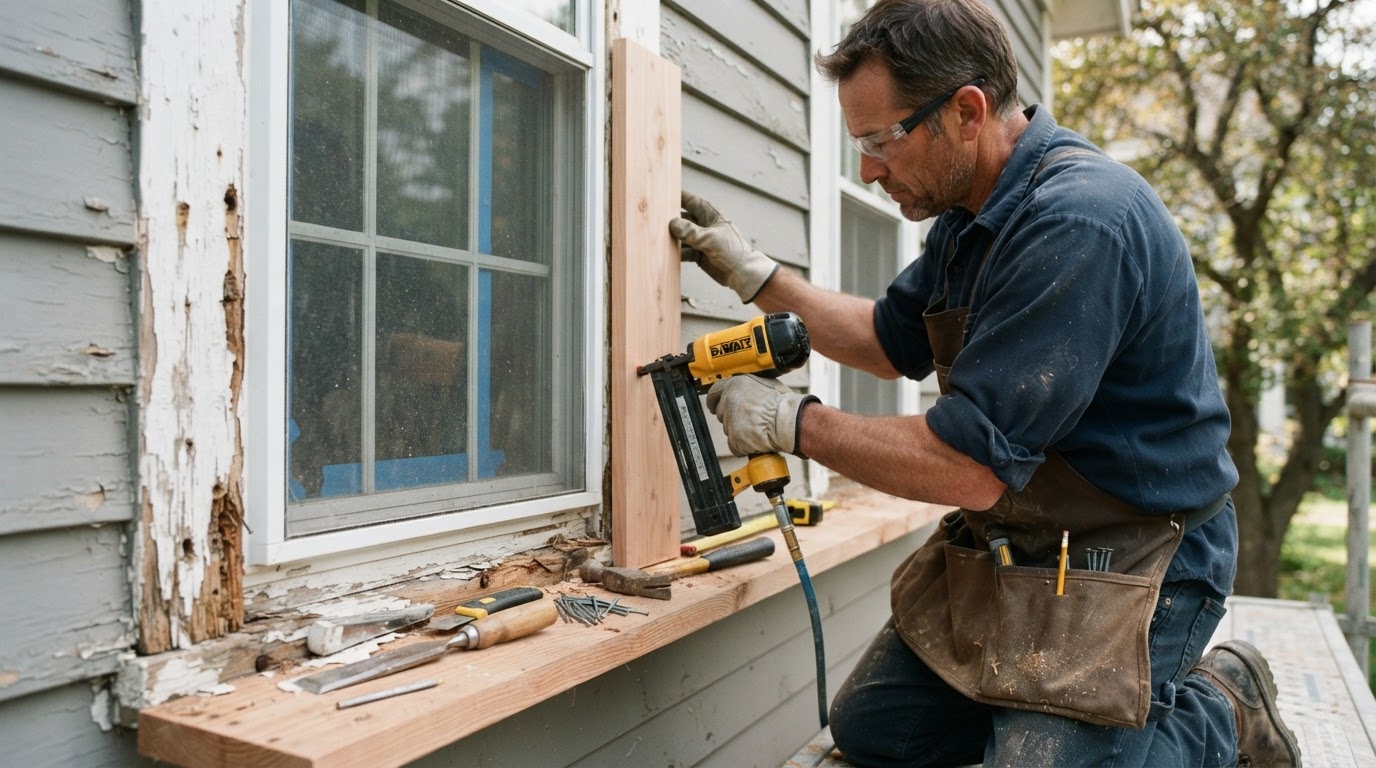 Repairing Rotted Wood Trim Before Painting