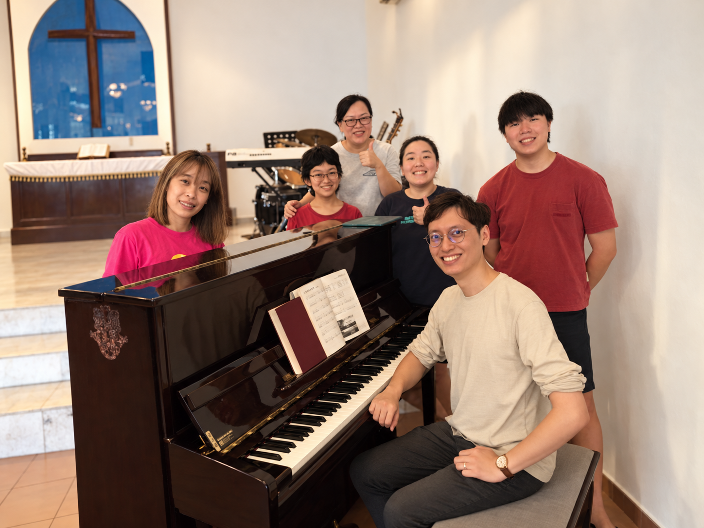 Sam Leong speaking and teaching music
