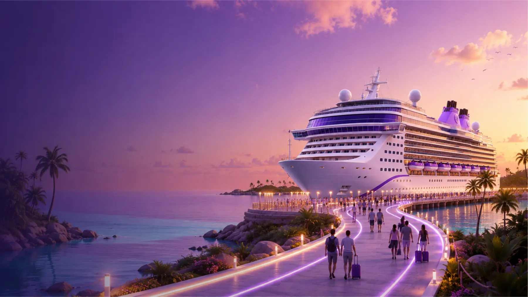 The first MAC Team cruise at sunset