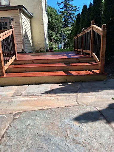 Cherry deck build in Pleasant Valley, NY by Red Cedar Construction, photo 2