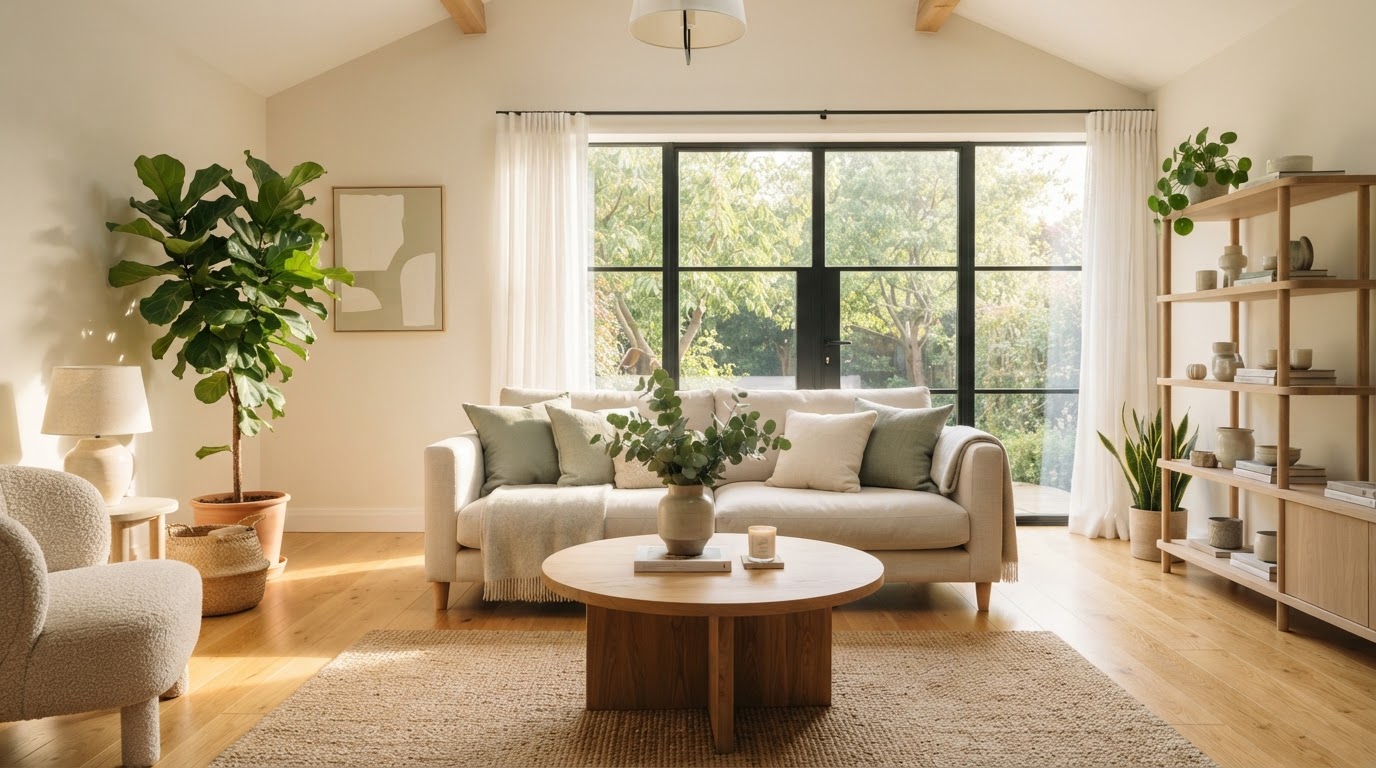Eco-friendly cleaning supplies with eucalyptus and lemons