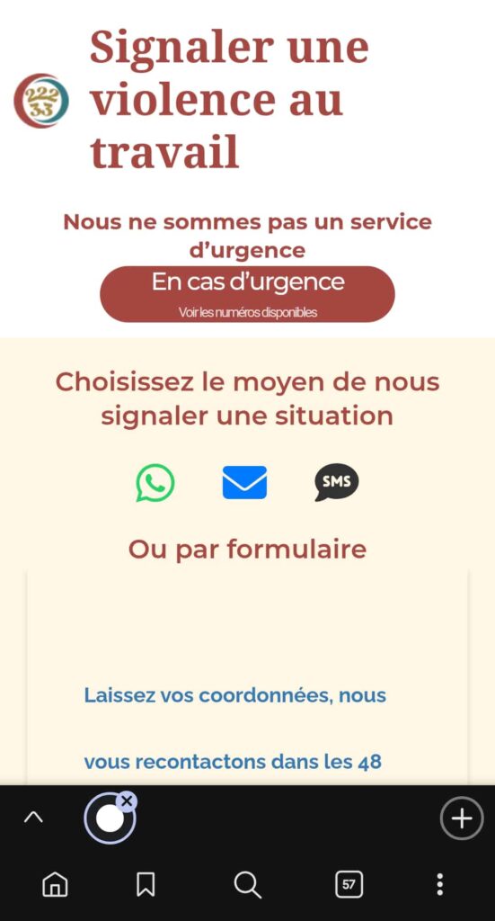 Application signalement 22233