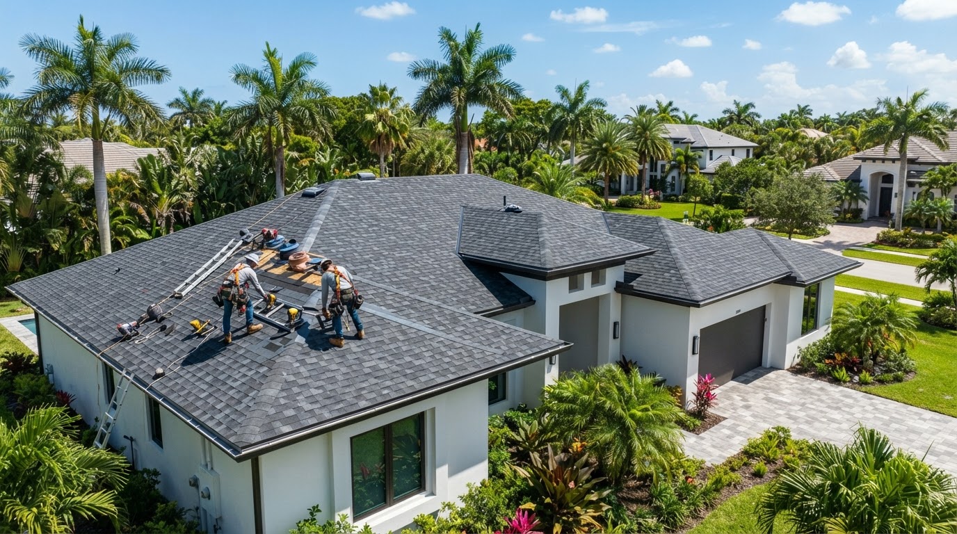 Roofing project background