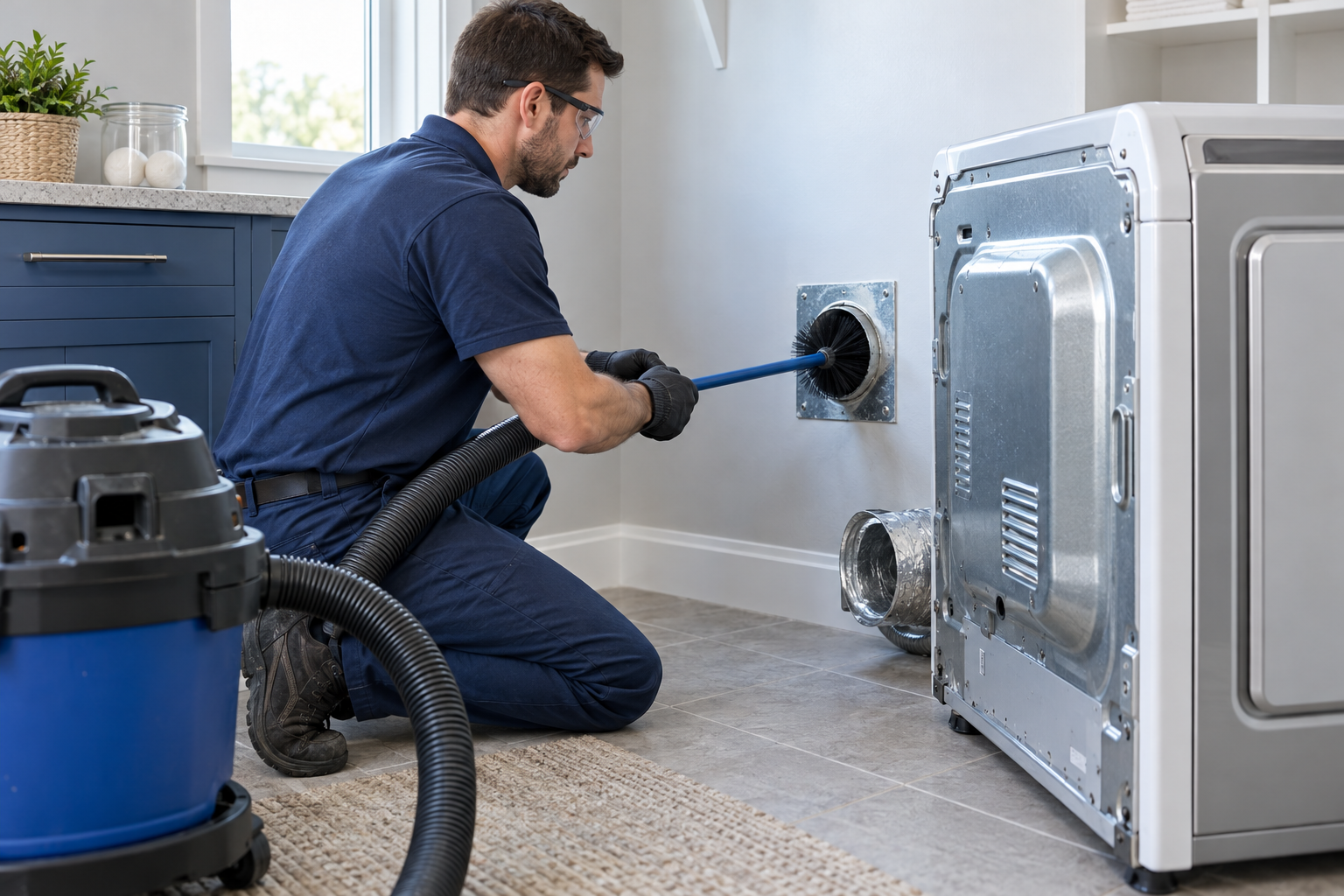 Illustrative photo of dryer vent cleaning