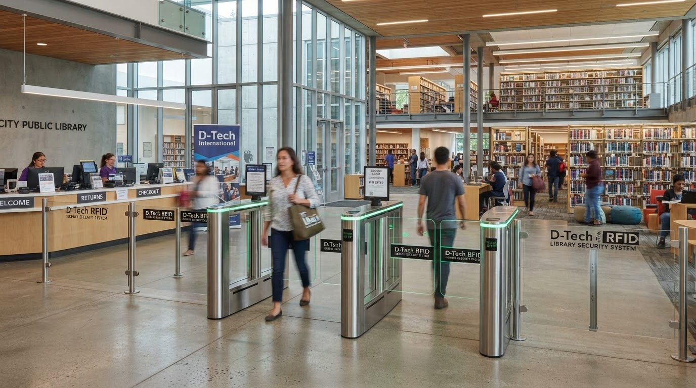 D-Tech RFID security gates at library exit