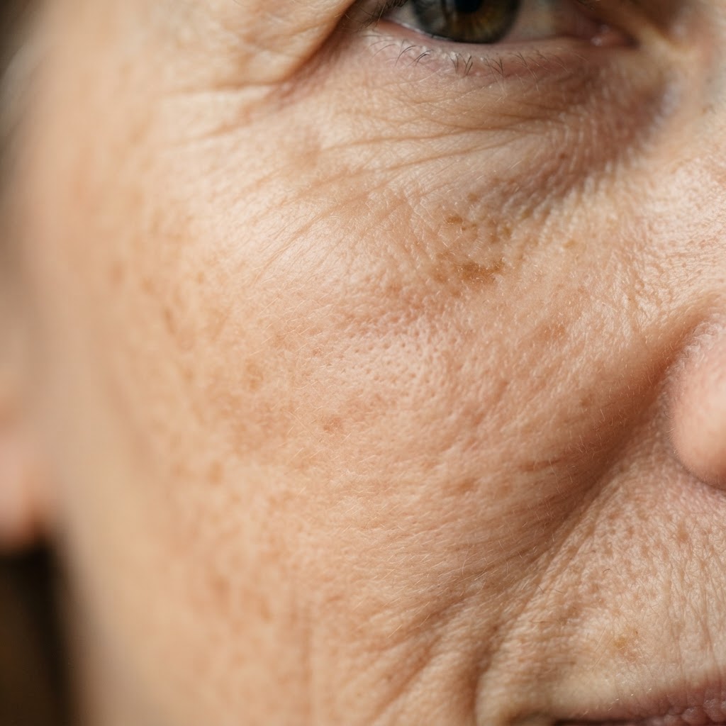 Close-up of natural skin texture