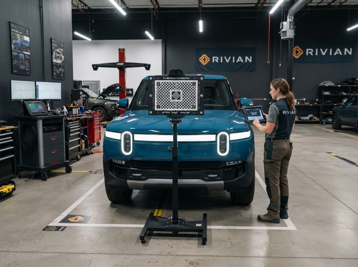 Rivian certified diagnostics and ADAS calibration at Profile Auto Solutions