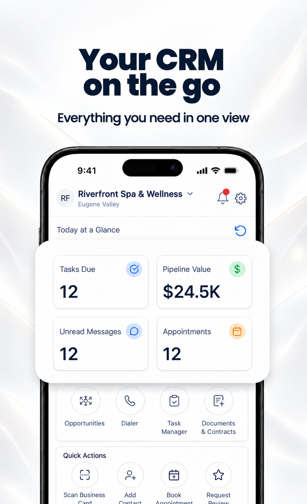 Black Belt AI mobile app — Your CRM on the go with real-time pipeline, tasks, appointments, and conversations
