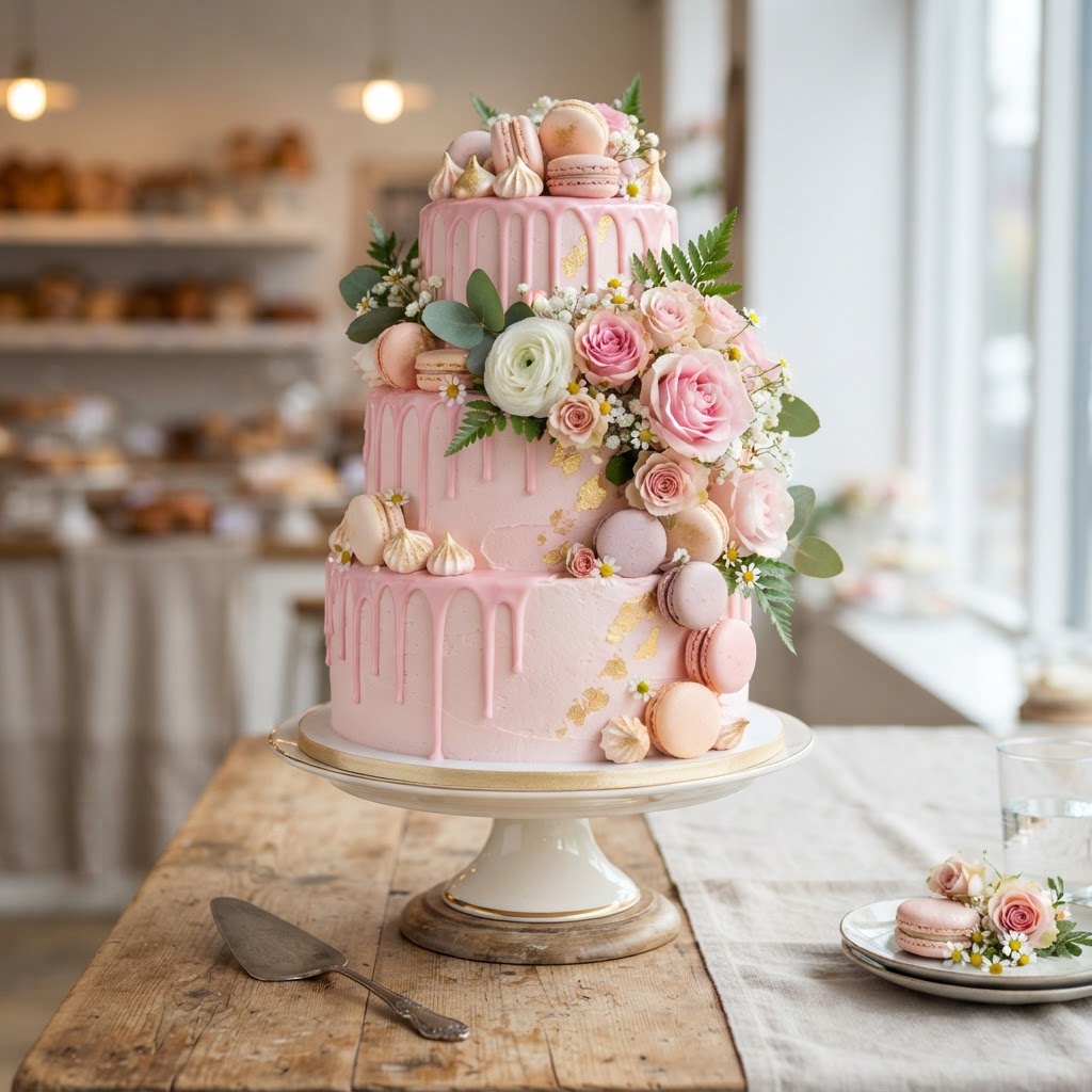 Colorful birthday cake by The Sweet Life Bakery