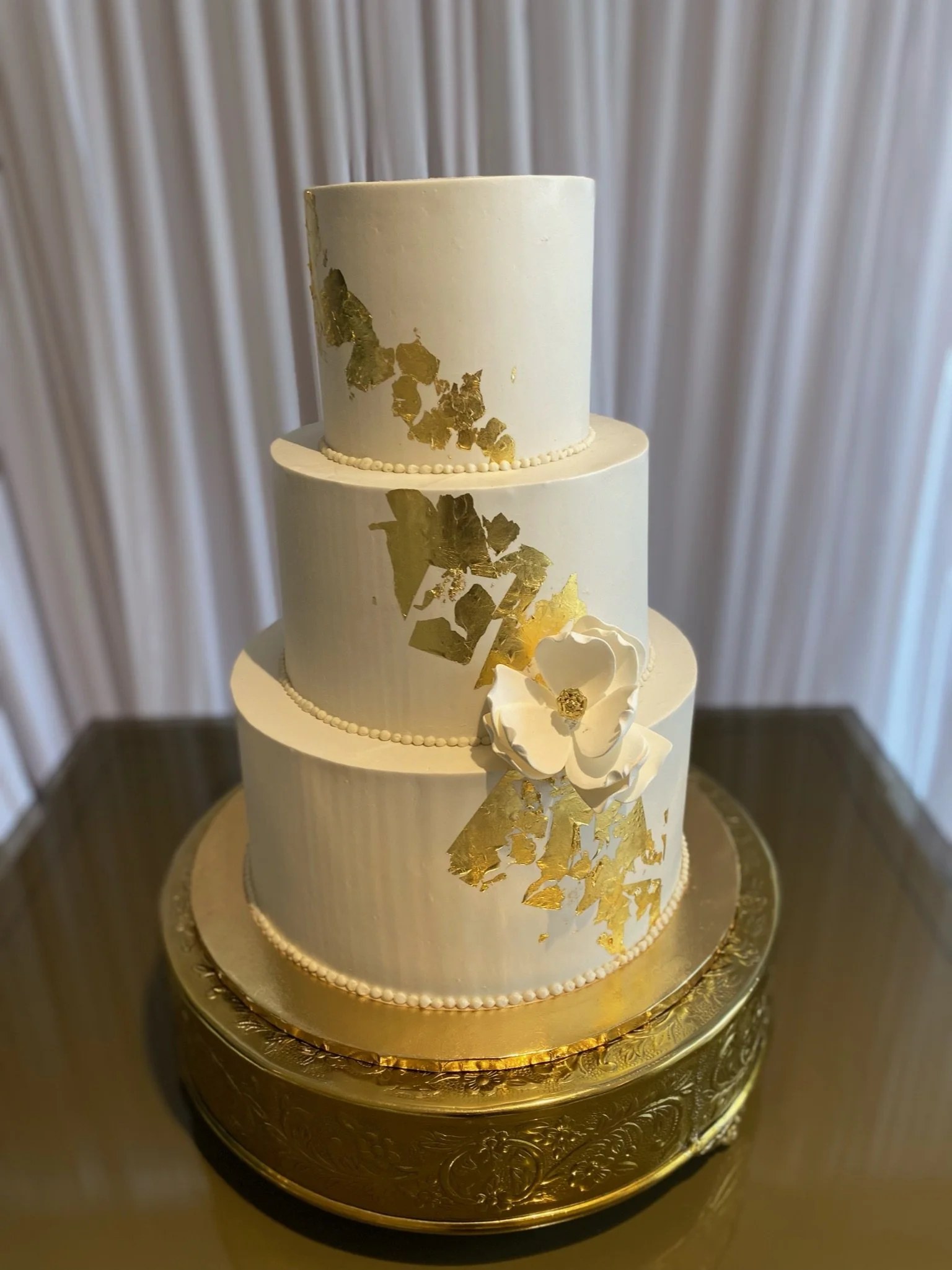 Gold Leaf Blossom Cake