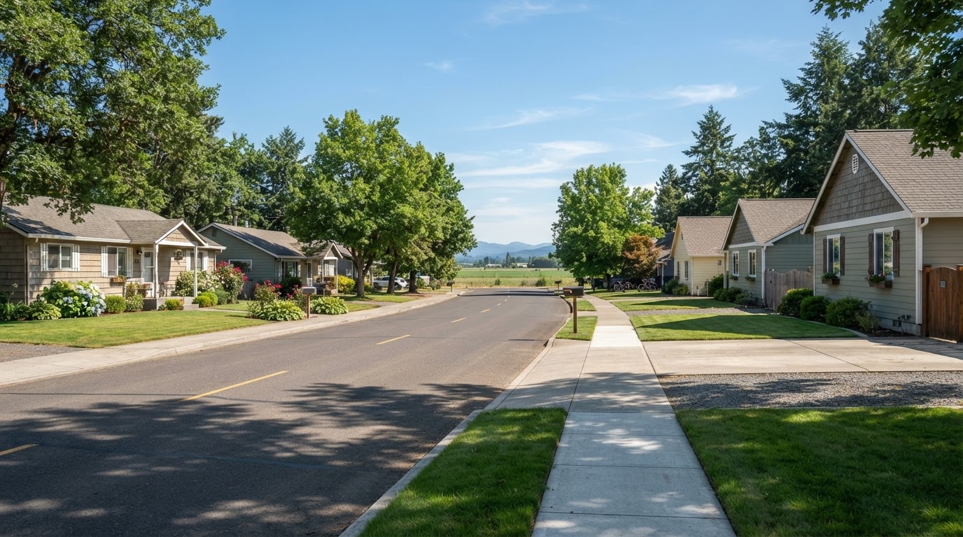 Representative residential property in Junction City, OR