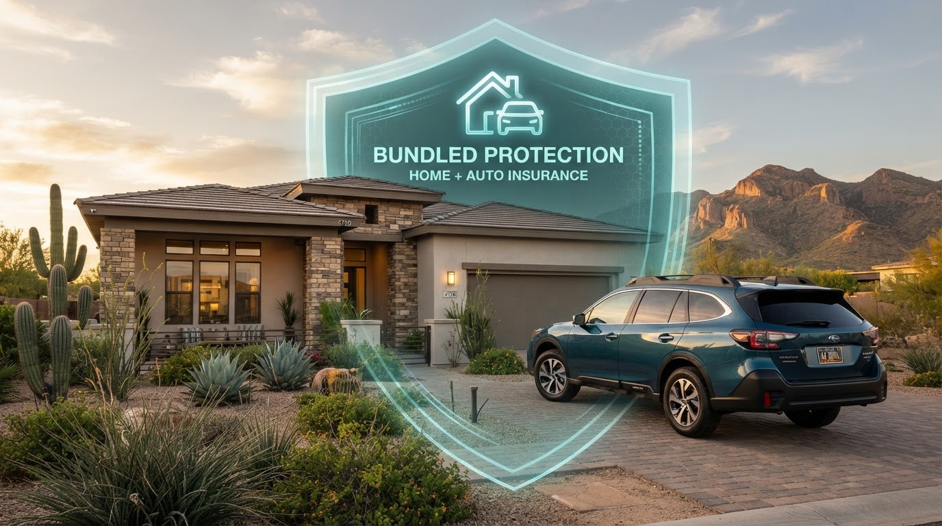 Arizona home and car protected together under a bundled home and auto insurance policy in San Tan Valley