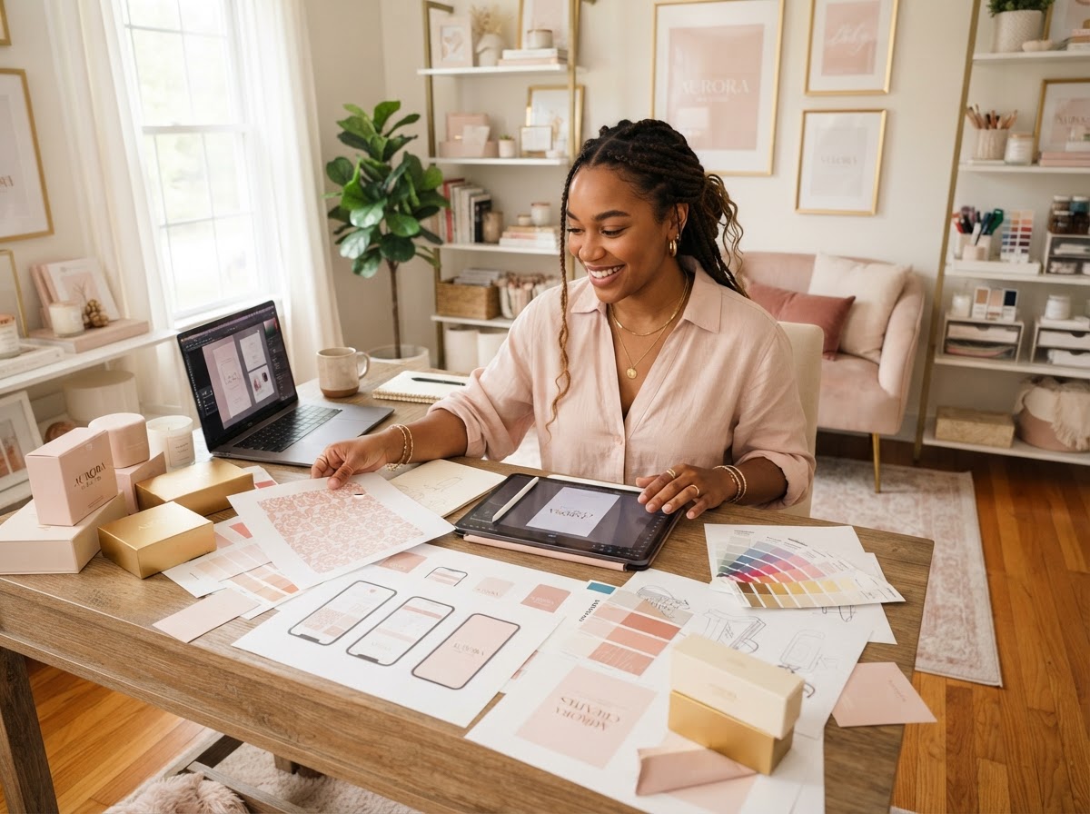 Black woman digital product creator preparing a Black Friday launch