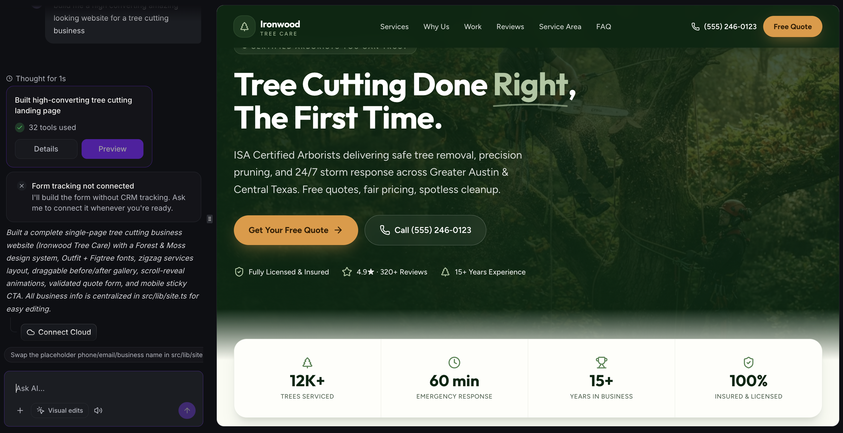 Vera AI Studio — Change anything by asking