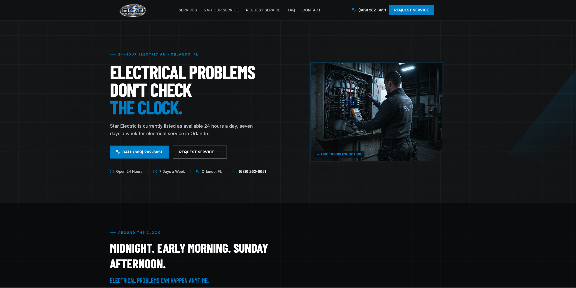 Star Electric — Electrical contractor website design preview