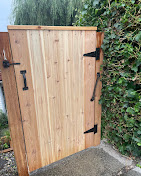 Custom Cedar Garden Privacy Gate & Heavy Hardware — Rhombus Carpentry Vancouver carpenter in Vancouver, BC (49.2606° N, 123.0691° W)