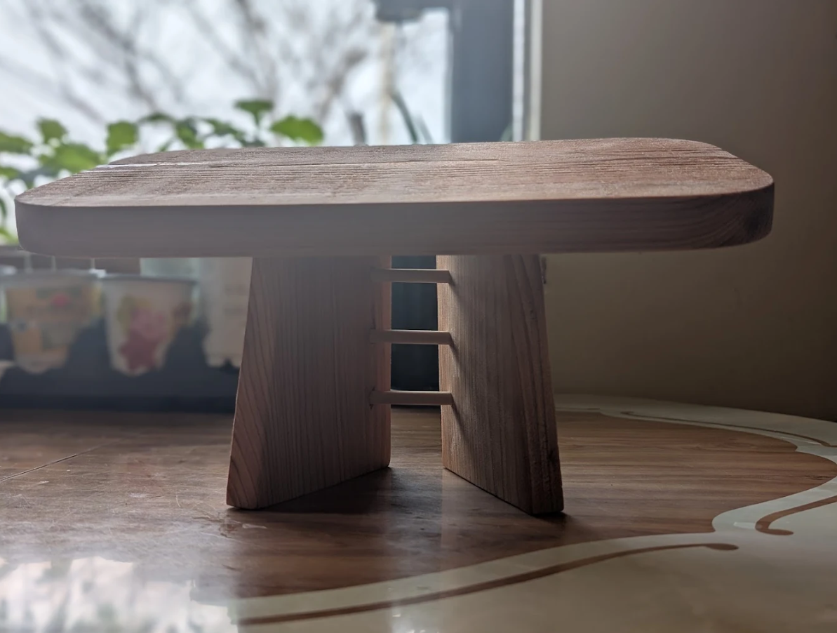 Authentic Handcrafted Red Cedar Meditation Stool — Rhombus Carpentry Vancouver carpenter in Vancouver, BC (49.2606° N, 123.0691° W)