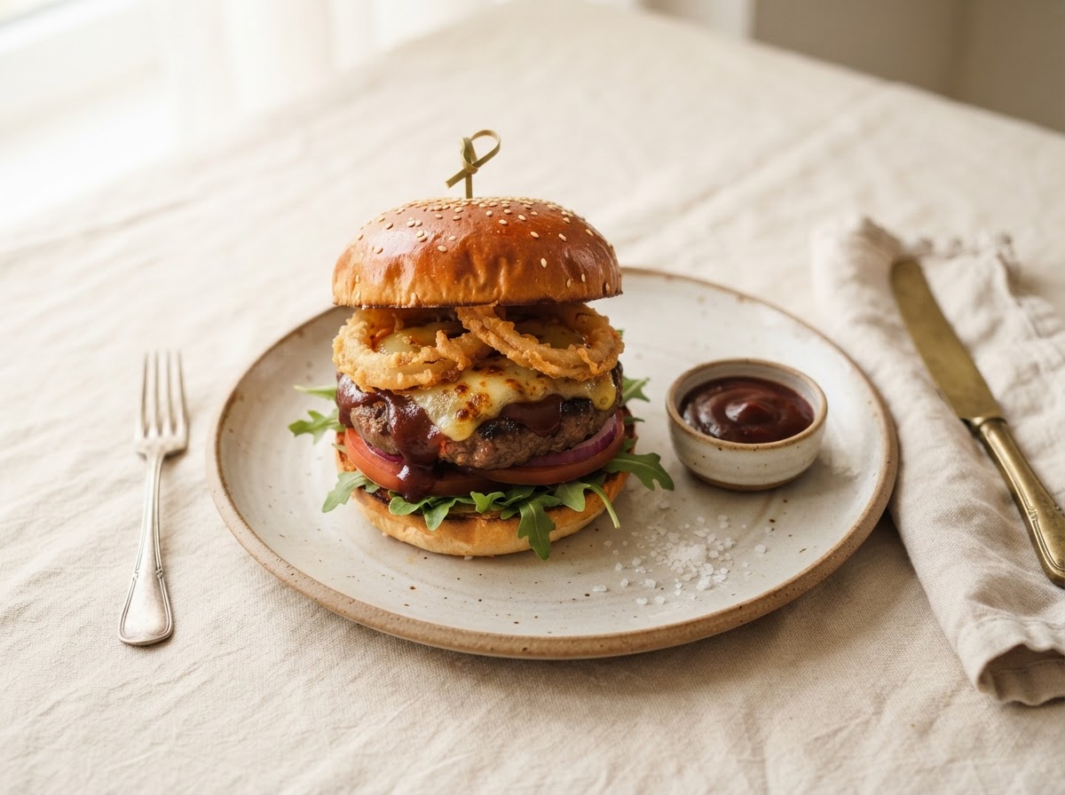 Hamburguesa BBQ Crunch