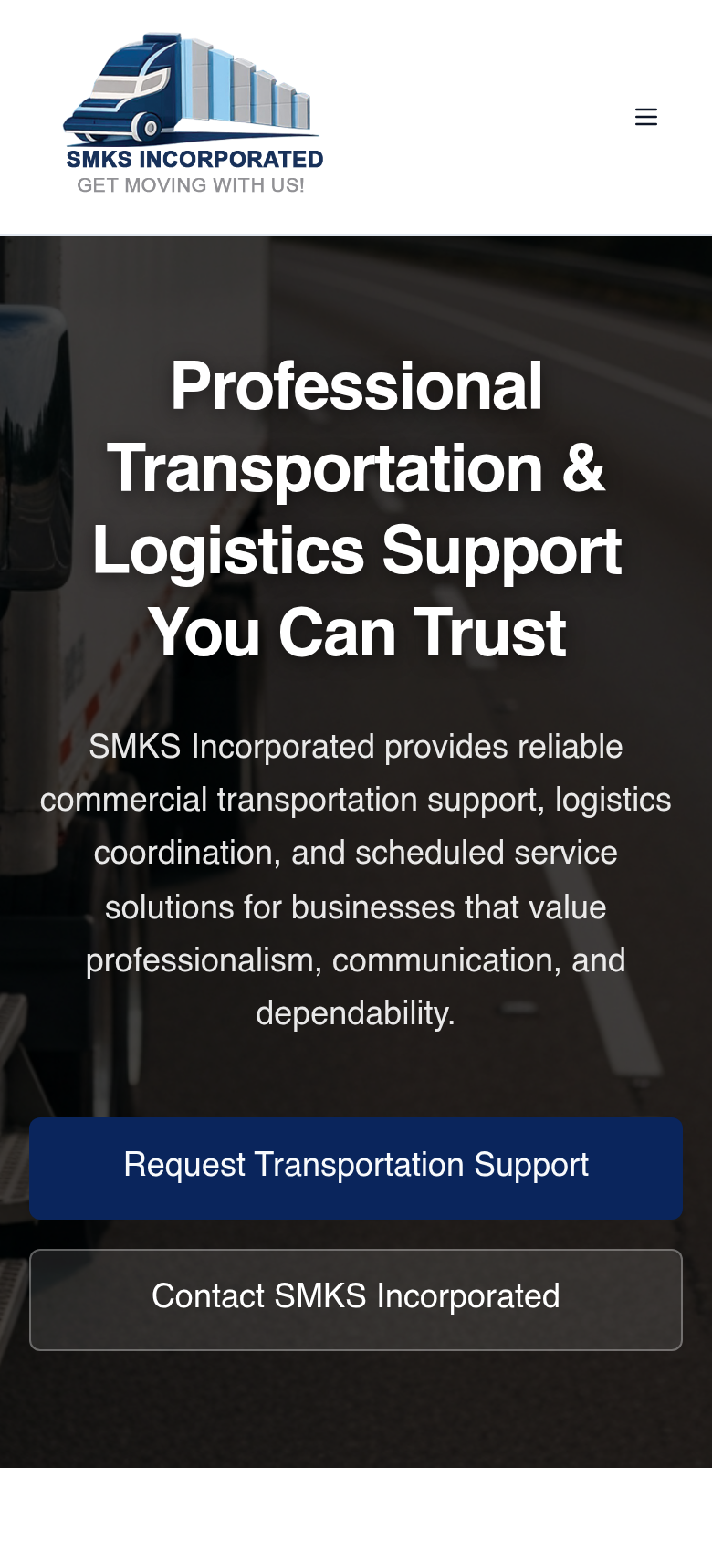SMKS Incorporated mobile responsive homepage view