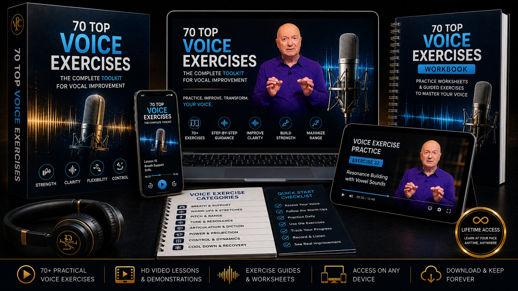 70 Top Voice Exercises - The Complete Toolkit for Vocal Improvement