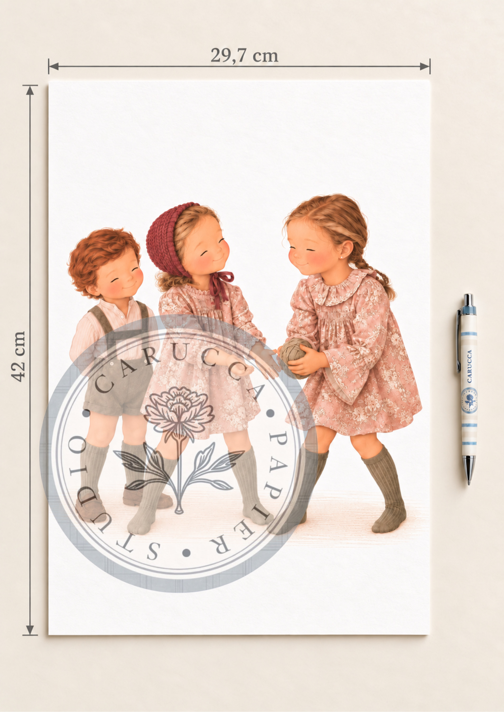 Lámina personalizada tamaño A3 (29,7 × 42 cm) impresa sin enmarcar - Carucca Studio