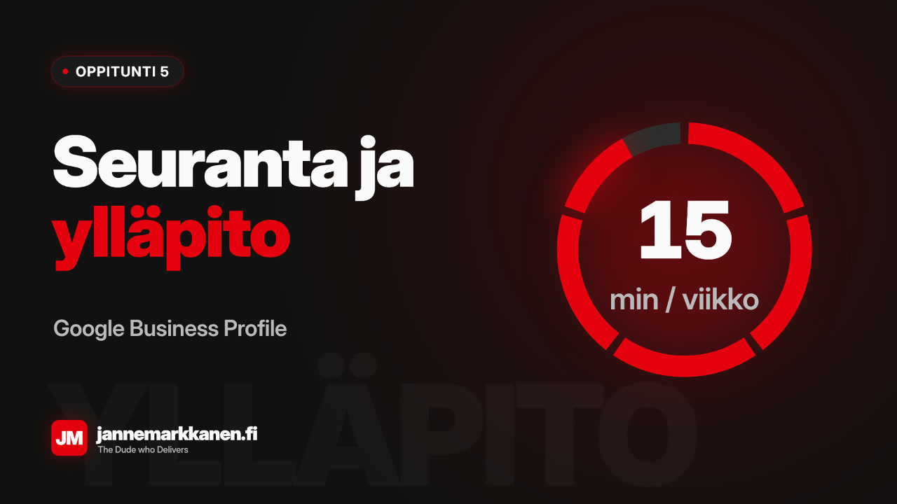 Oppitunti 5: Seuranta ja ylläpito – Google Business Profile