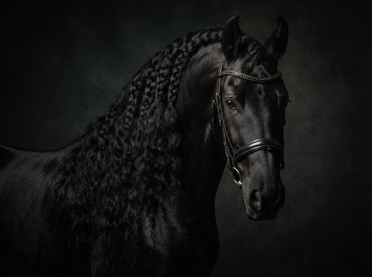 Fine art equine portrait of a chestnut horse at rest in natural light, capturing its character and spirit