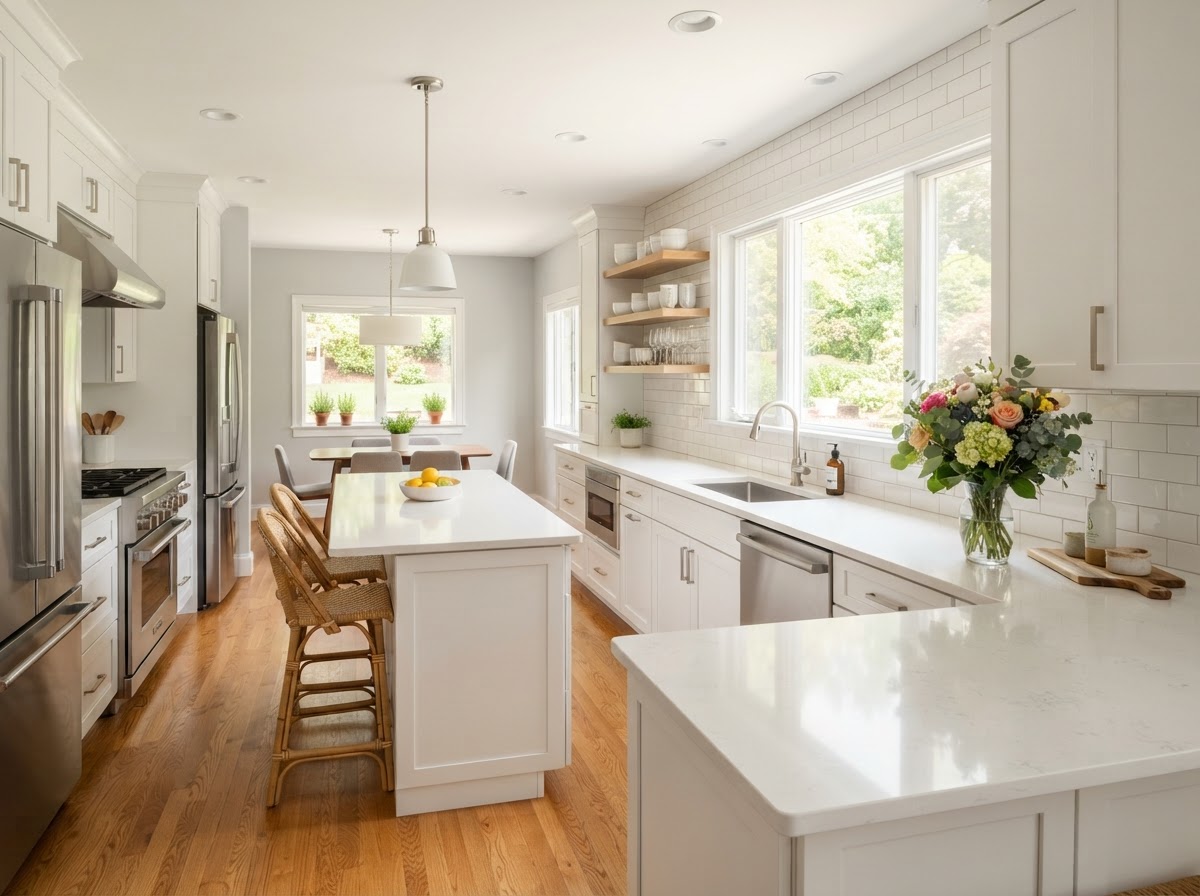 Clean, welcoming home interior