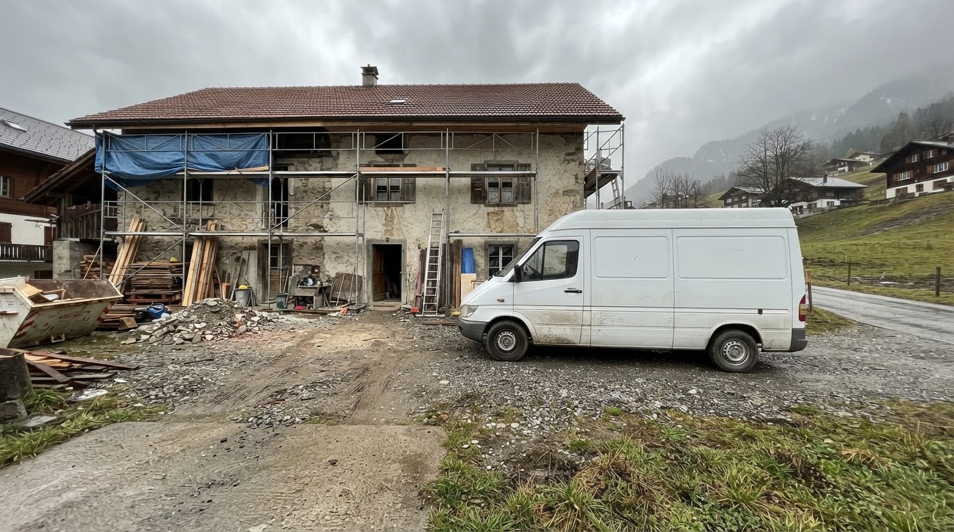 Beispiel aus dem Alltag von Maurer, Neubau und Umbau: Fahrten ohne Auftrag