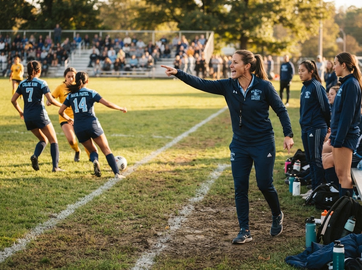 Coaching varsity girls' soccer