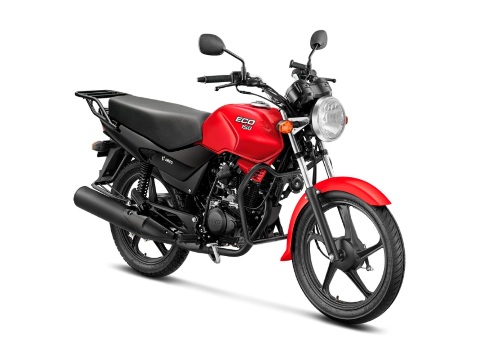 Hero Eco 150 149.1 cc — Rojo Brillante con parrilla de carga
