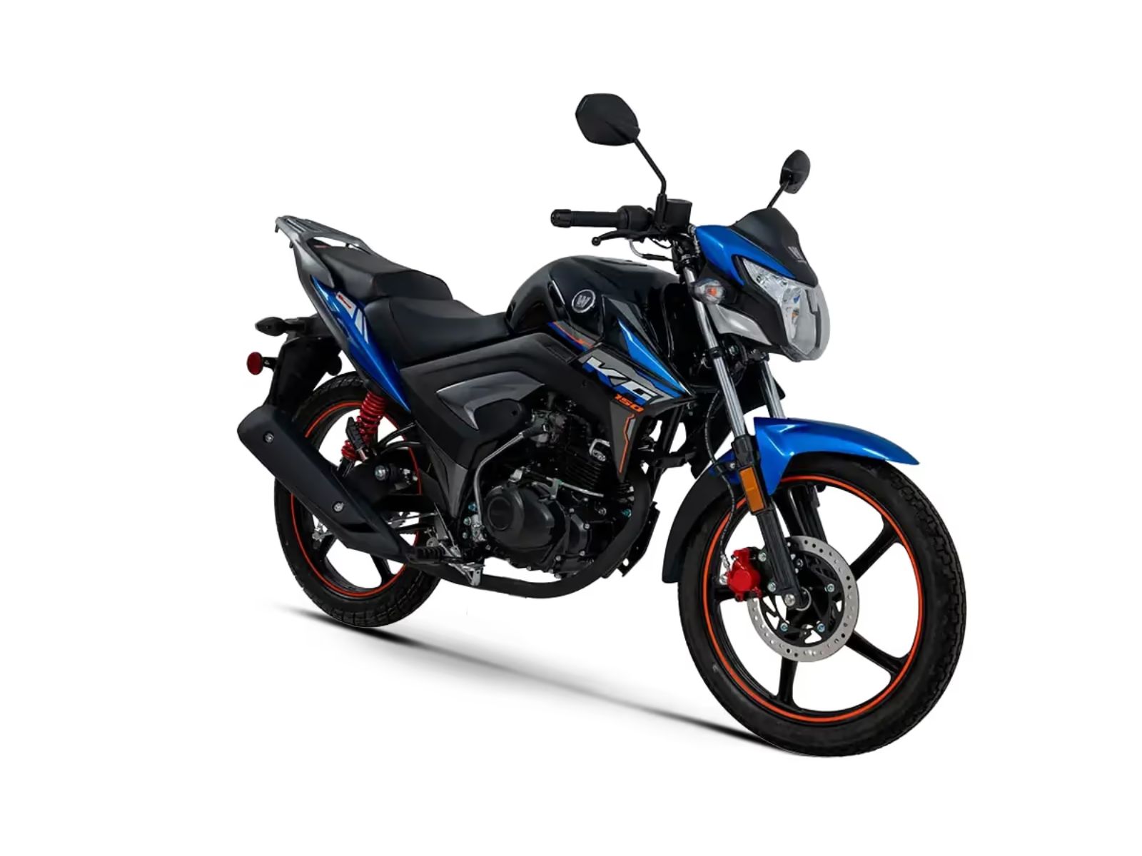 Genesis KA150 Azul / Negro ángulo frontal tres cuartos