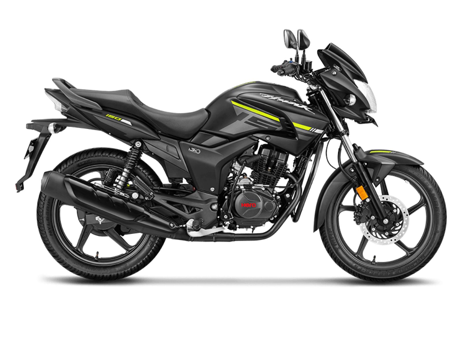 Hero Hunk 150 149.2 cc — Negro con detalles Verde Neón